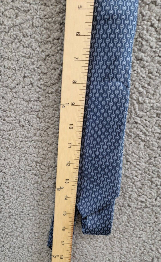 Michael Kors Silk Blend Classic Geo Logo Tie Men's One Size Navy