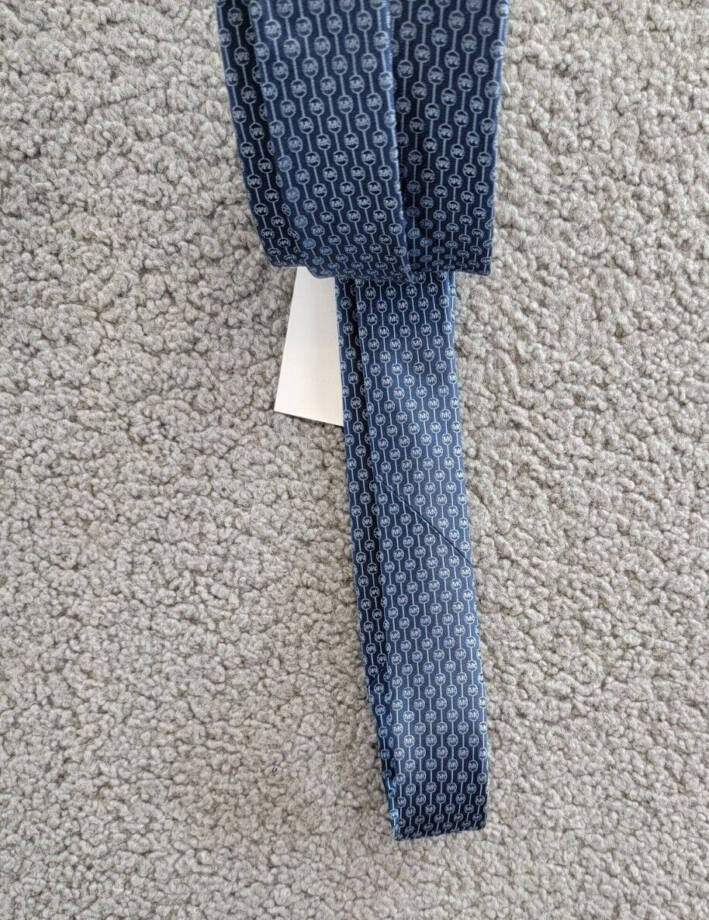 Michael Kors Silk Blend Classic Geo Logo Tie Men's One Size Navy