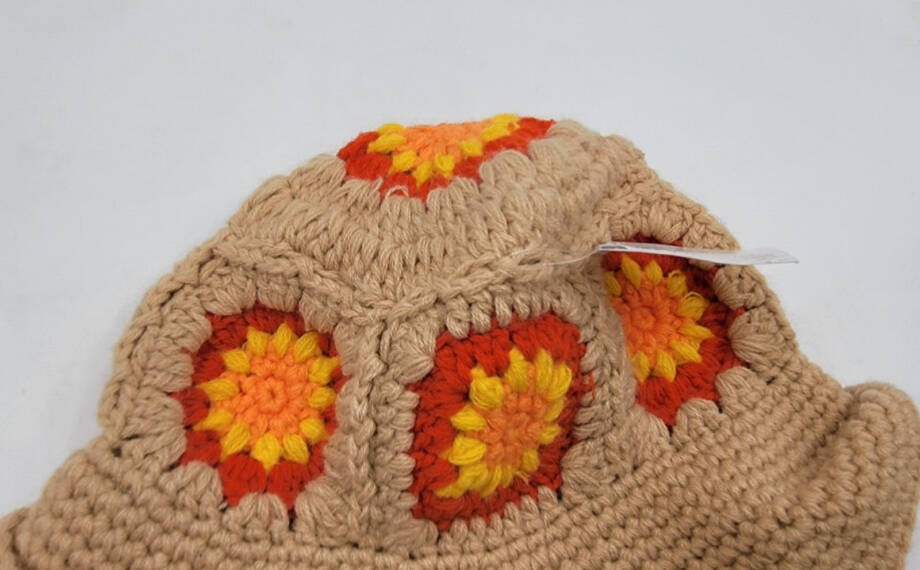 Lulla Collection Crochet Bucket Hat Women's OS Light Brown Multi