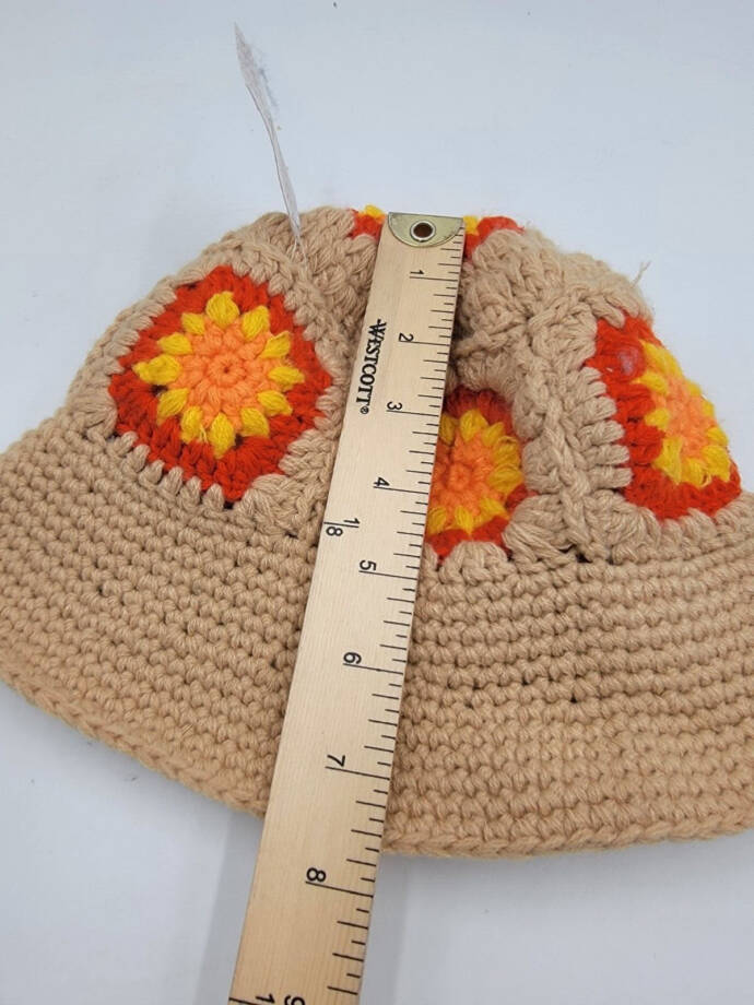 Lulla Collection Crochet Bucket Hat Women's OS Light Brown Multi