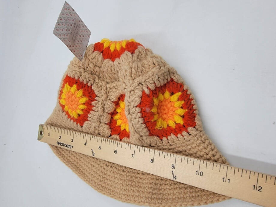 Lulla Collection Crochet Bucket Hat Women's OS Light Brown Multi