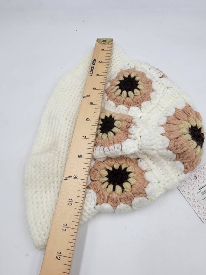 Lulla Collection Crochet Bucket Hat Women's OS White/Nude