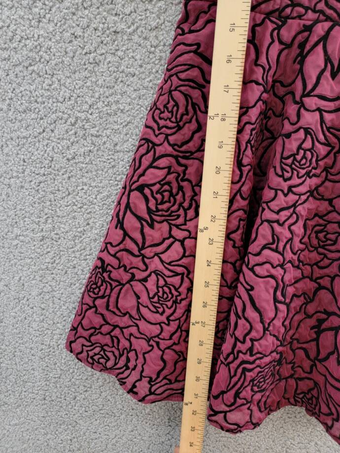 B Darlin Velvet Flocked Adjustable-Strap Fit & Flare Dress Juniors' 9/10 Wine