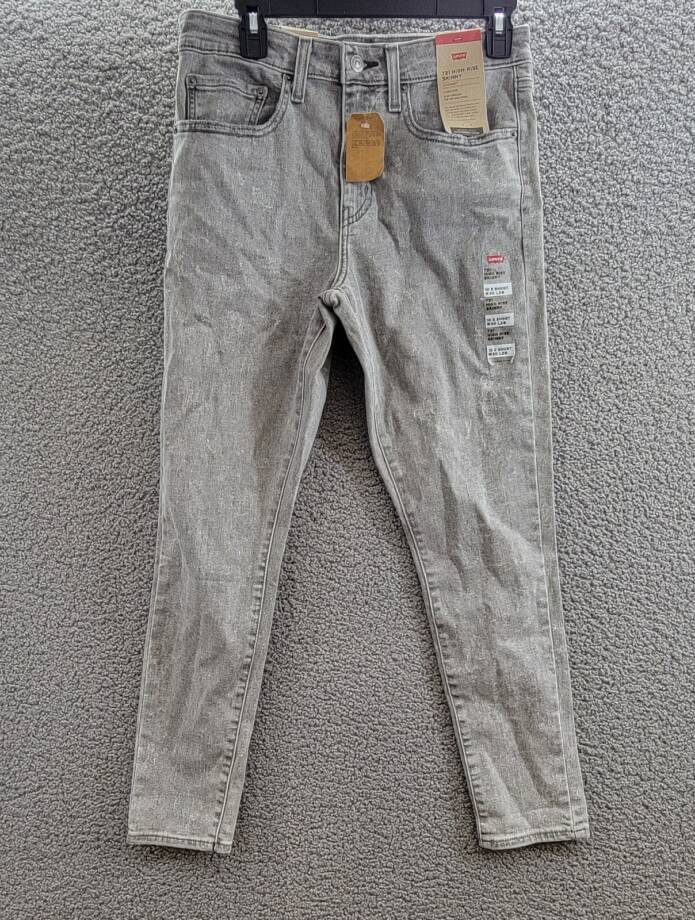 Levi's 721 High-Rise Skinny Jeans Women's 30 Cancel Club Zip Fly Button Closure