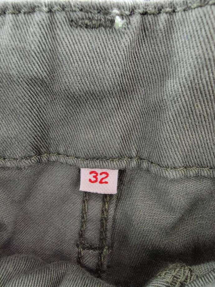 Levi's Surplus High Rise Straight-Leg Pants Women's 32 Green Pockets Button Zip