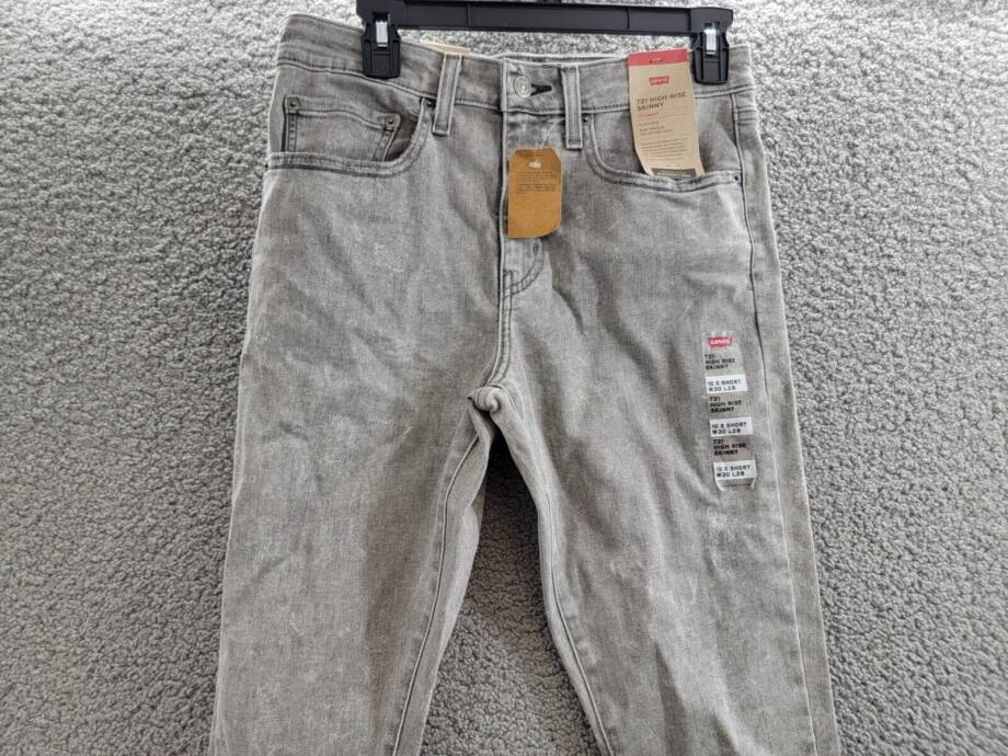 Levi's 721 High-Rise Skinny Jeans Women's 30 Cancel Club Zip Fly Button Closure