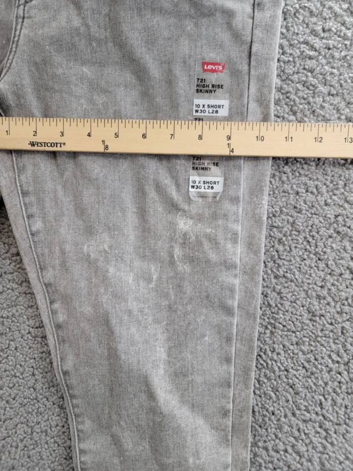 Levi's 721 High-Rise Skinny Jeans Women's 30 Cancel Club Zip Fly Button Closure