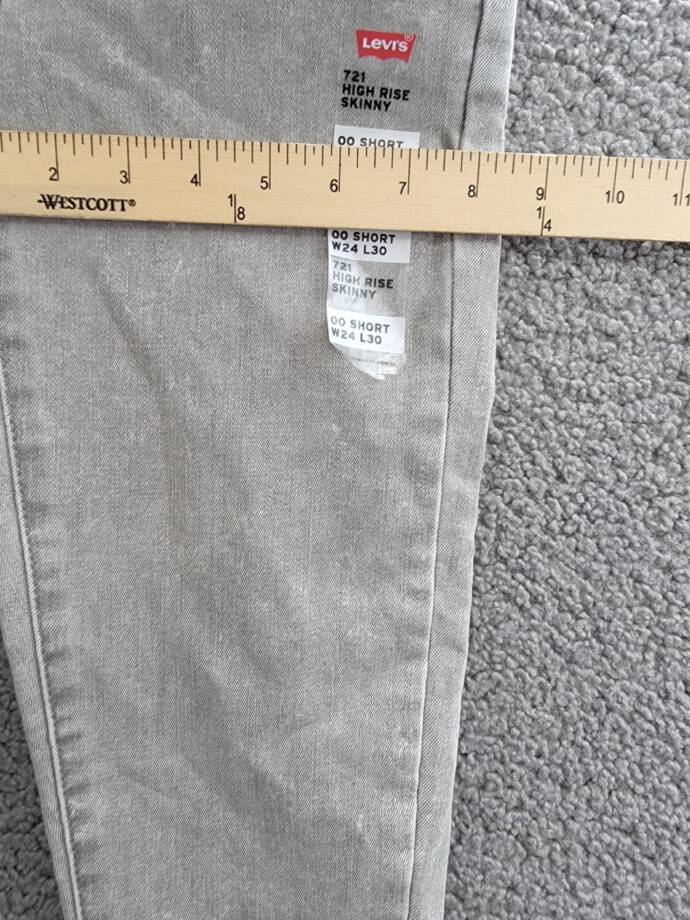 Levi's 721 High-Rise Skinny Jeans Women's 24 Cancel Club Zip Fly Button Closure
