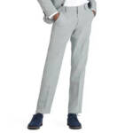 Nautica Heather Poplin Pants Big Boys 8 Light Gray Side Pockets Zip Hook & Bar