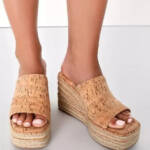 Dolce Vita Elaria Slip On Espadrille Platform Wedge Sandals Women's 9 Neutral