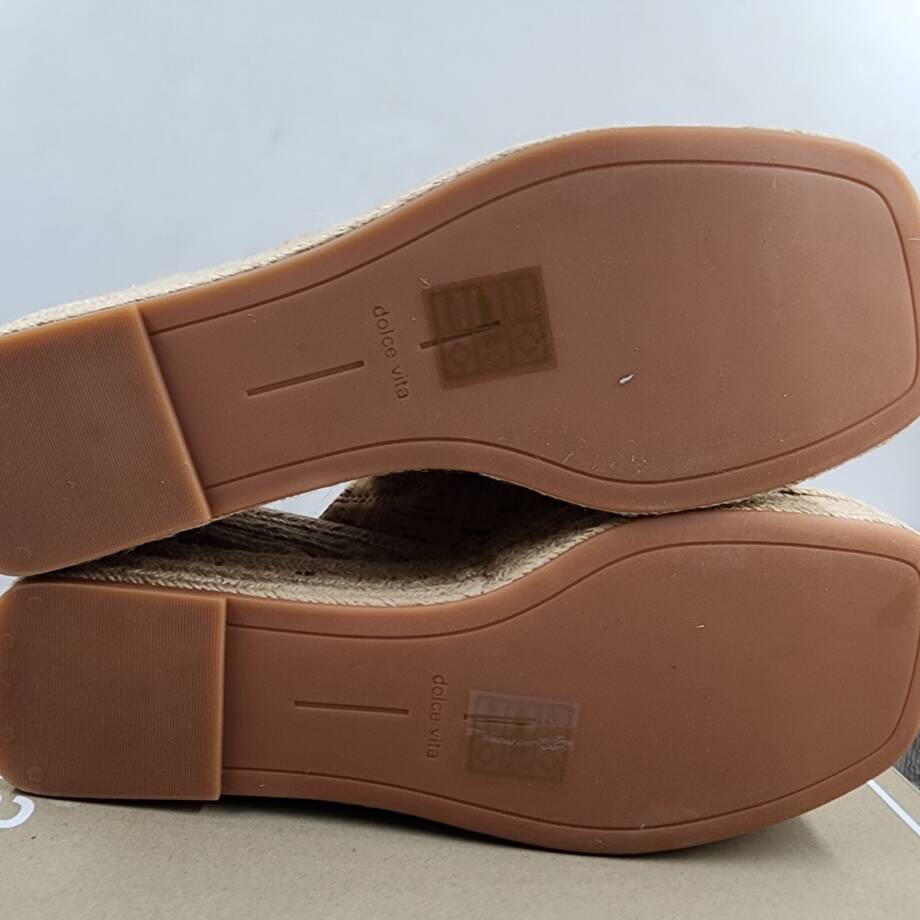 Dolce Vita Elaria Slip On Espadrille Platform Wedge Sandals Women's 9 Neutral