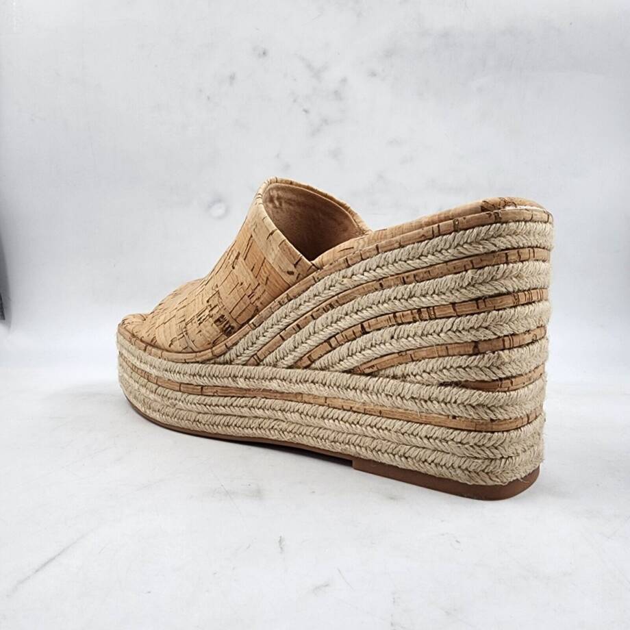 Dolce Vita Elaria Slip On Espadrille Platform Wedge Sandals Women's 9 Neutral