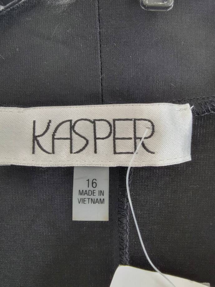 Kasper Mixed-Media Twist-Neck Sheath Dress Women's 16 Black V-Neck Pullover