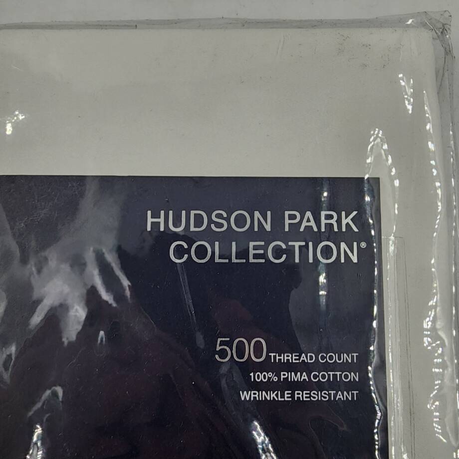 Hudson Park Collection Embroidered Geo King Pillow Sham 20in x 36in Silver
