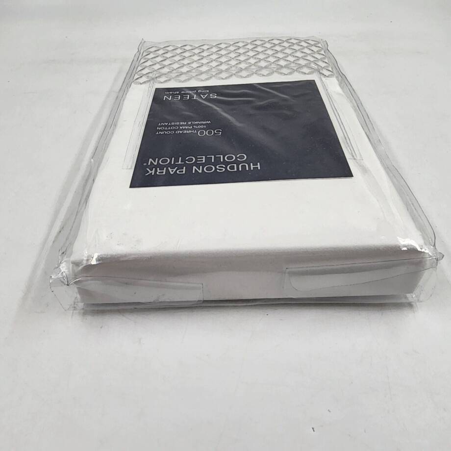 Hudson Park Collection Embroidered Geo King Pillow Sham 20in x 36in Silver