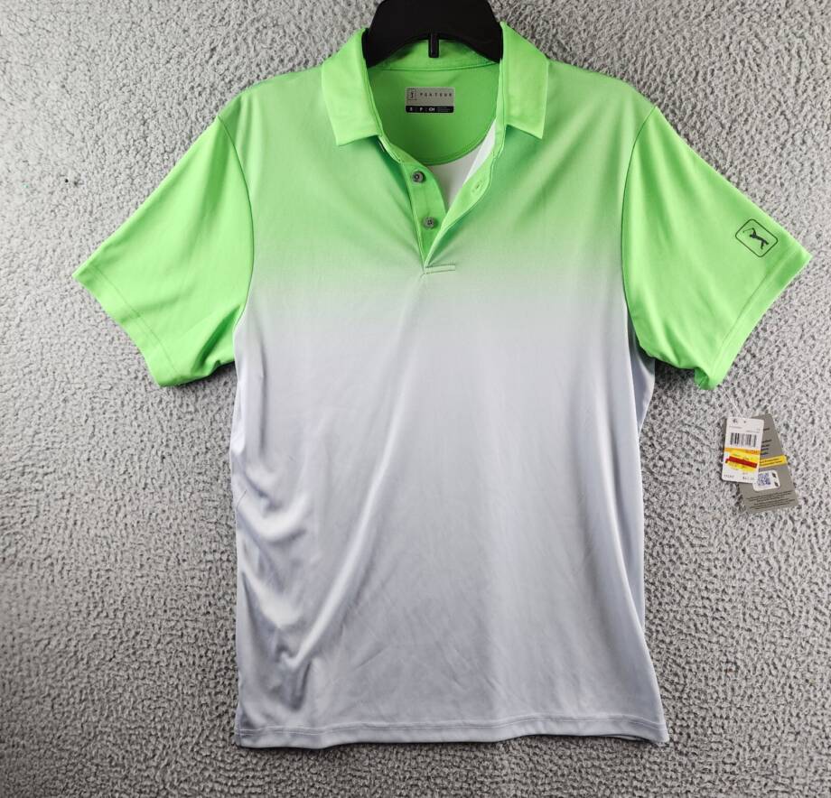 PGA TOUR Classic-Fit Stretch Performance Ombré Golf Polo Shirt Men S Green Flash