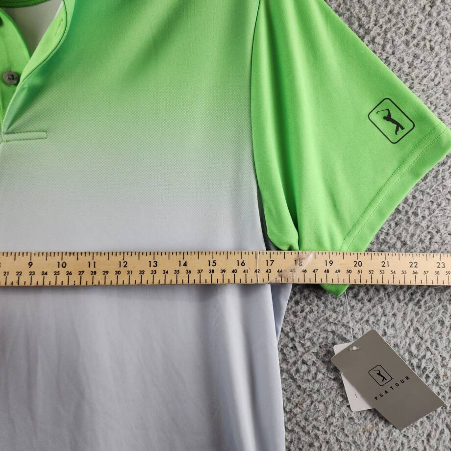 PGA TOUR Classic-Fit Stretch Performance Ombré Golf Polo Shirt Men S Green Flash