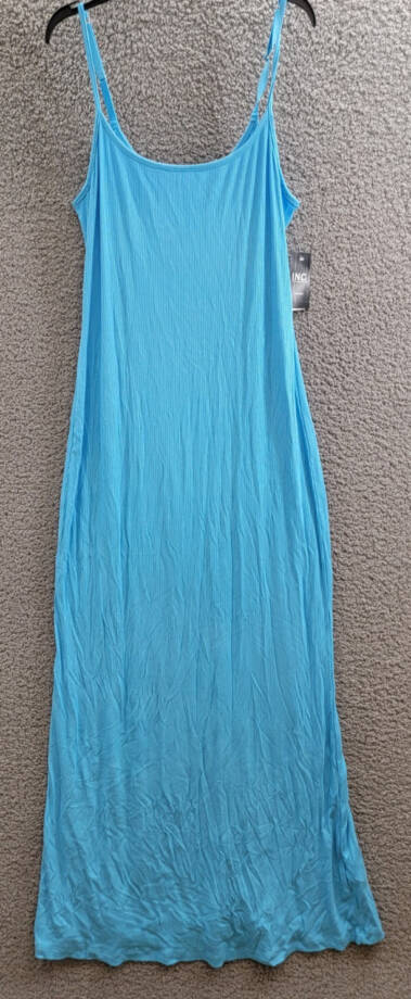 I.N.C. International Concepts Sparkle Knit Nightgown Women XL Cyan Blue Pullover