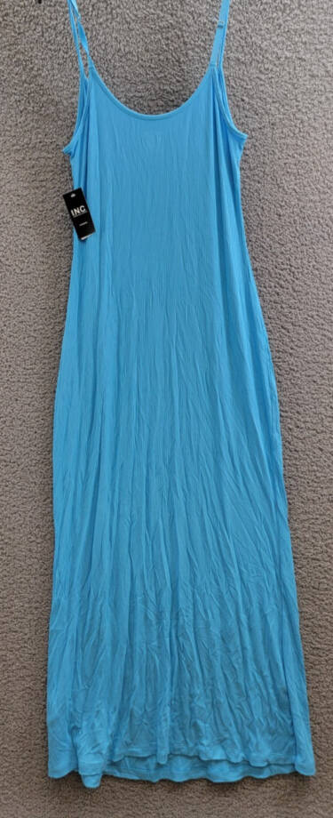 I.N.C. International Concepts Sparkle Knit Nightgown Women XL Cyan Blue Pullover