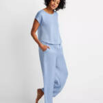 State of Day Crepe de Chine Short-Sleeve Pajama Set Women's XL Eventide - 2-Pc.