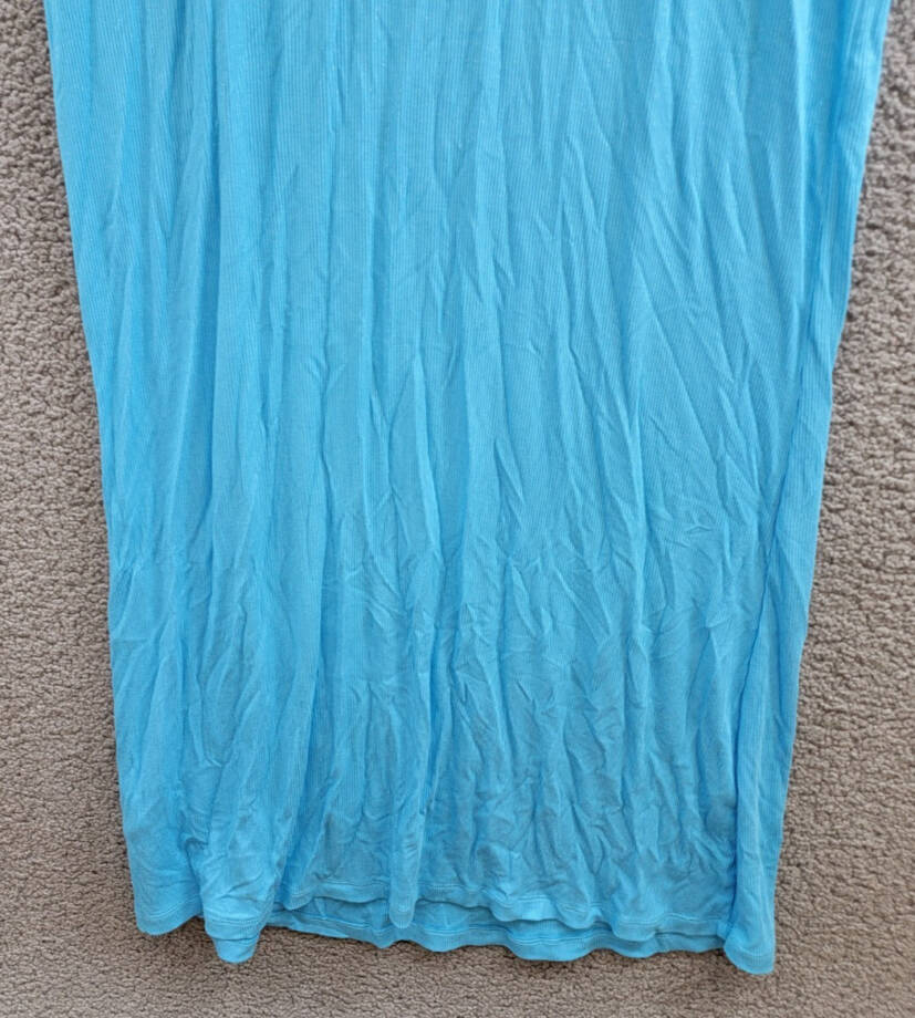 I.N.C. International Concepts Sparkle Knit Nightgown Women XL Cyan Blue Pullover
