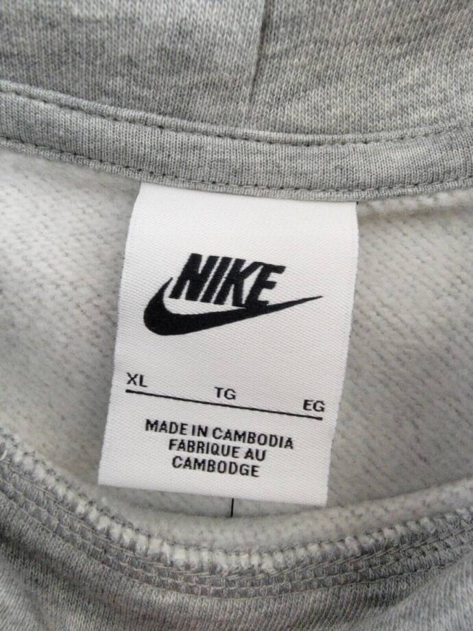 Nike Sportswear Club Fleece Oversized Mock-Neck Sweatshirt Women's XL Light Gray