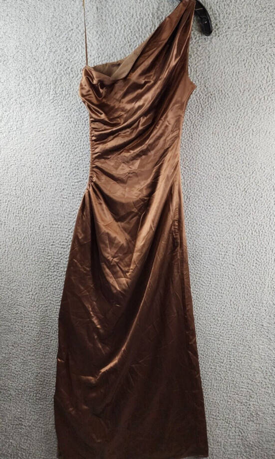 Line & Dot Eliza One Shoulder Dress Women's M Sahara Cutout Side Zip Closure