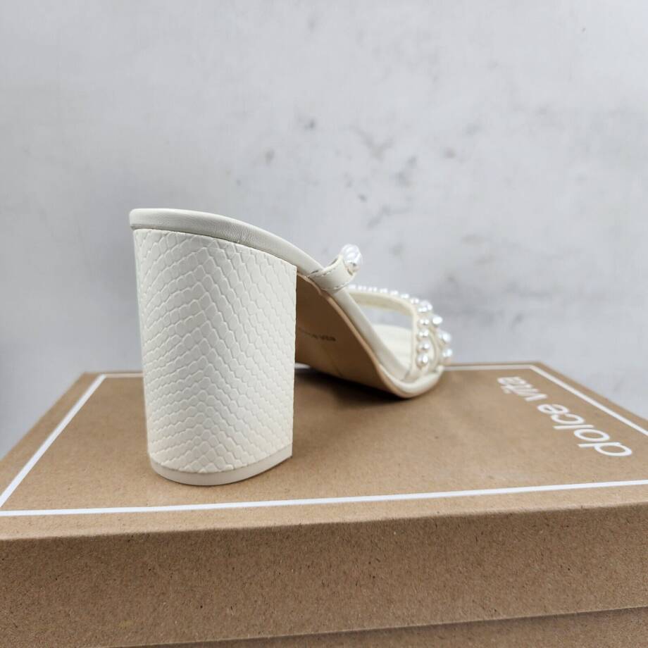 Dolce Vita Barrit Embellished Strappy High Heel Sandals Women's 8.5 Vanilla
