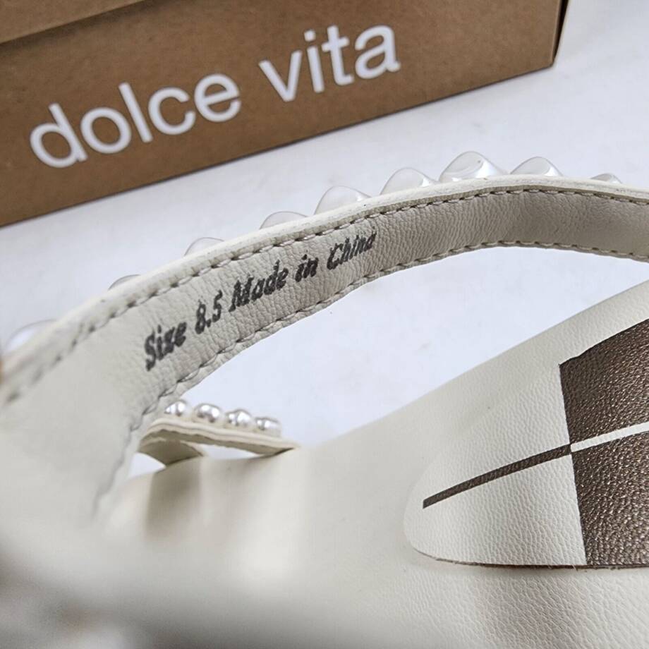 Dolce Vita Barrit Embellished Strappy High Heel Sandals Women's 8.5 Vanilla