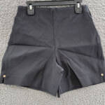 Lyssé Waikiki Stretch Twill Shorts Women's XS Black Pullover Elastic Back Waist~