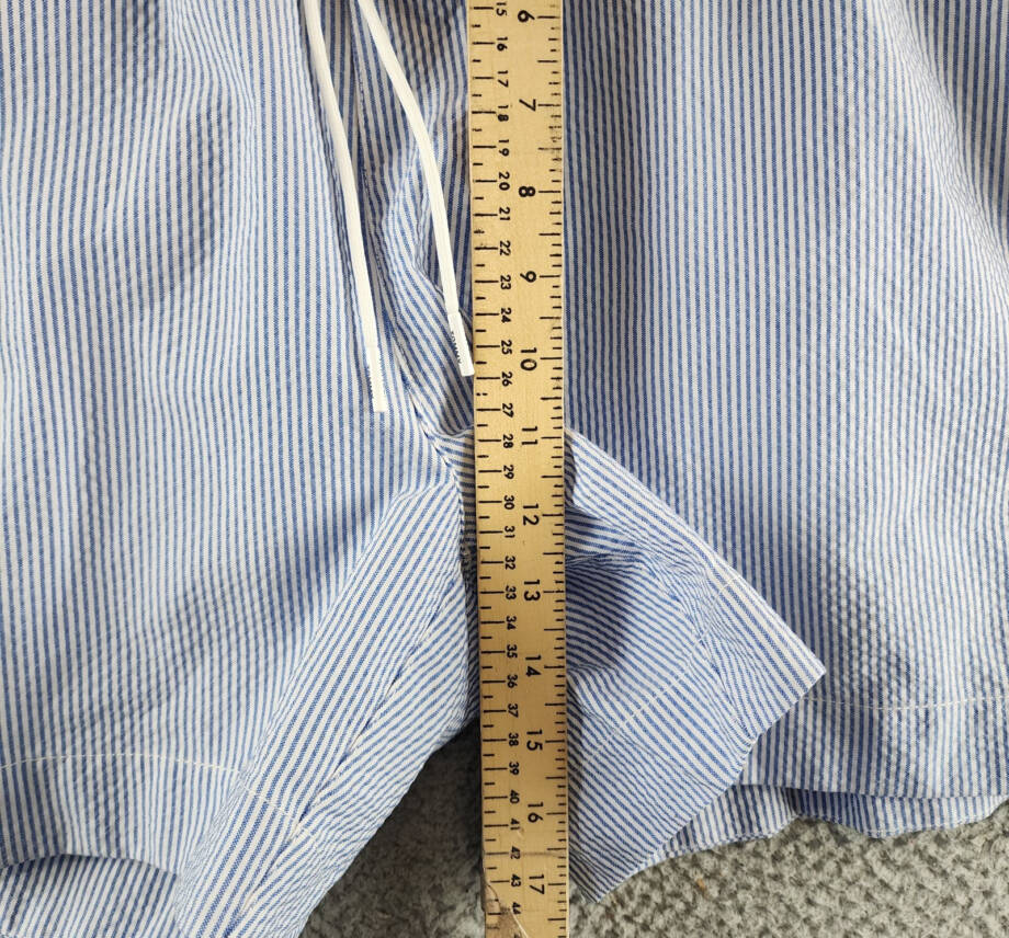 Tommy Hilfiger Striped Swim 5" Trunks Men's XXL Ithaca White Blue Spell