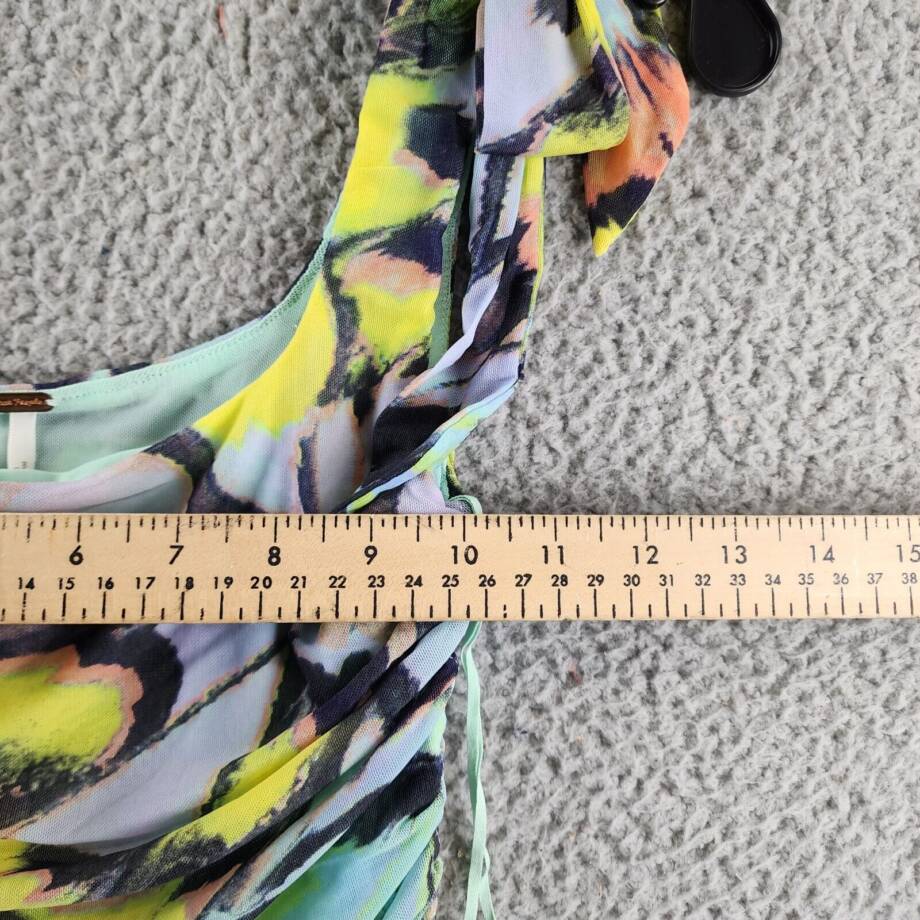 Free People Printed Avenue Tank Top Women's XS Multi Square Neck Tie Shoulder