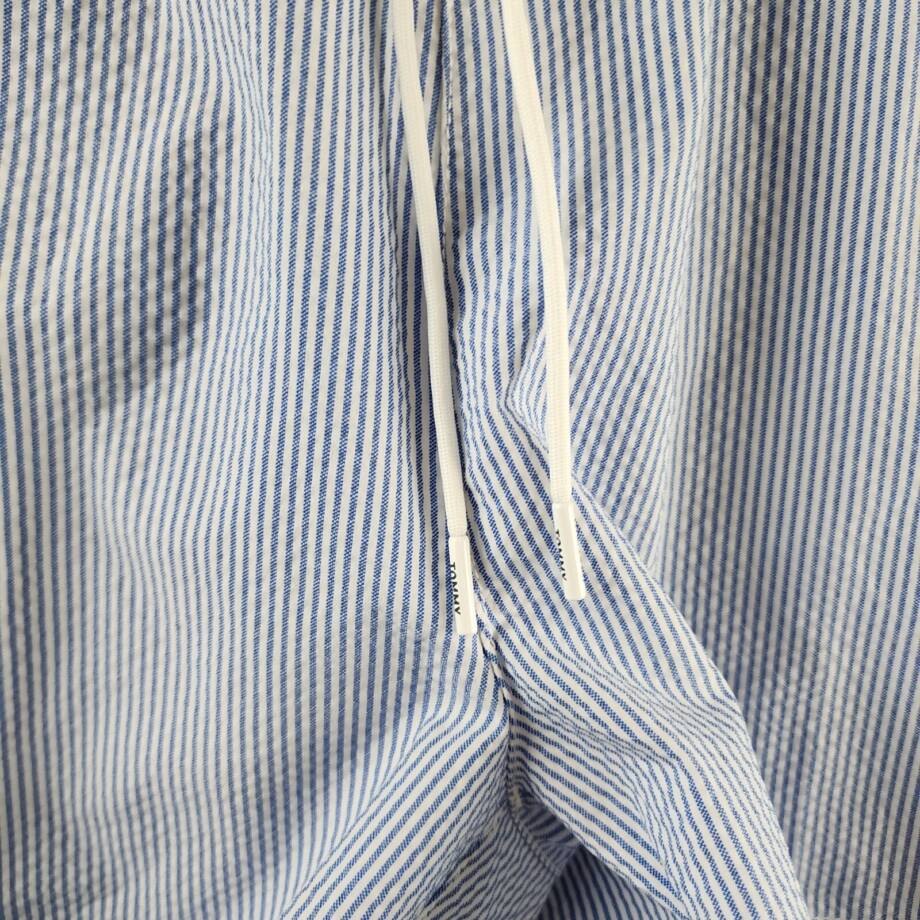 Tommy Hilfiger Striped Swim 5" Trunks Men's XXL Ithaca White Blue Spell