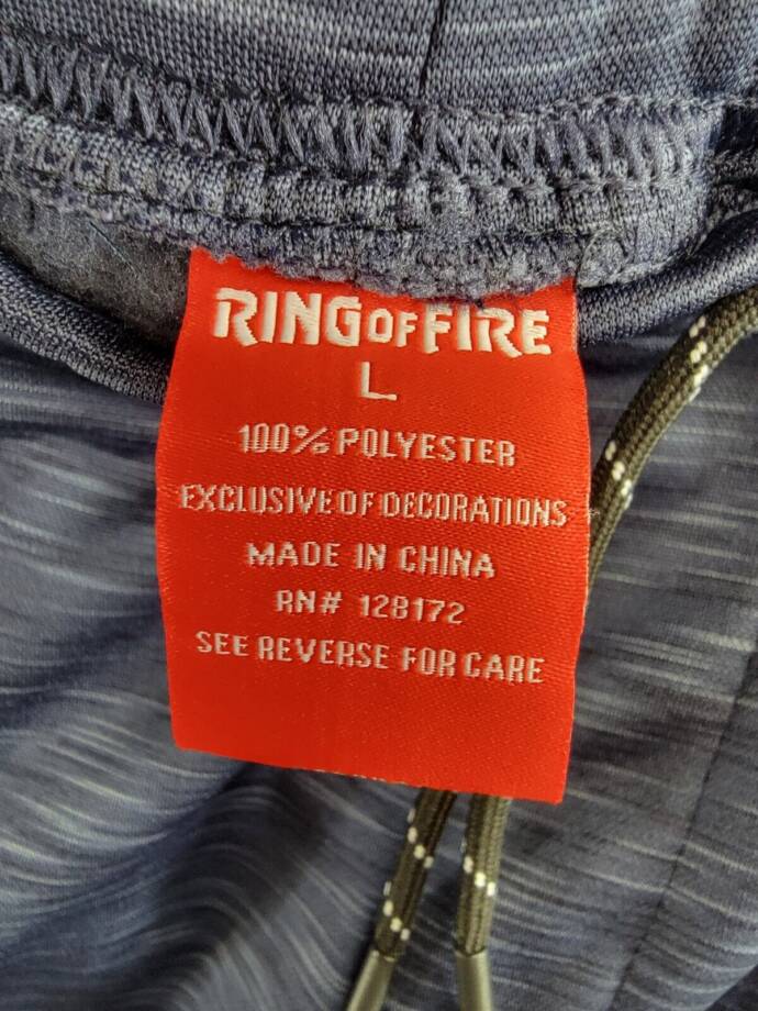 Ring of Fire Cool Texture Heat Seal Joggers Big Boys L Navy Space Dye Drawstring