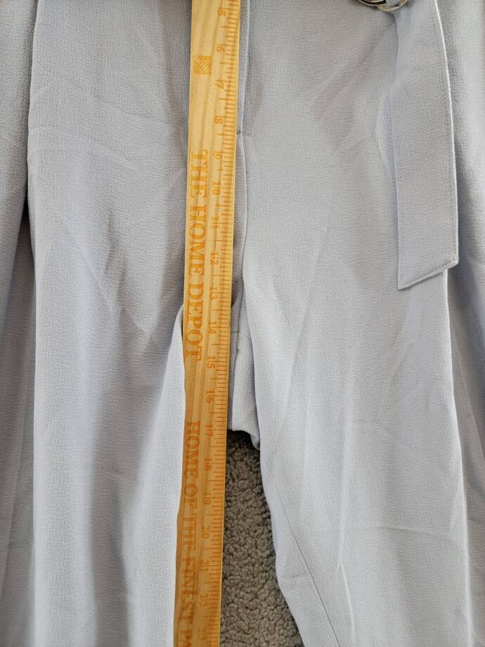 BAR III Textured Crepe Paper-Bag Straight-Leg Ankle Pants Women's 20W Moonstone+