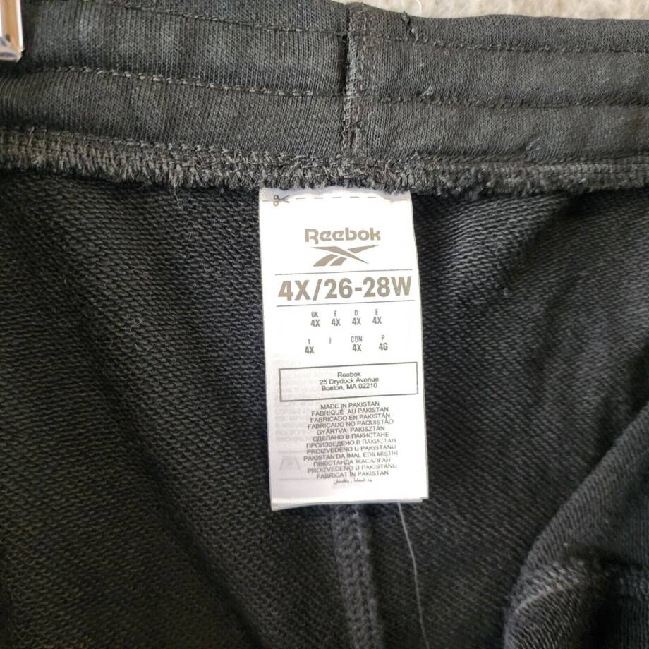 Reebok Plus Size Active Identity French Terry Shorts Women's 4X/26-28W Black