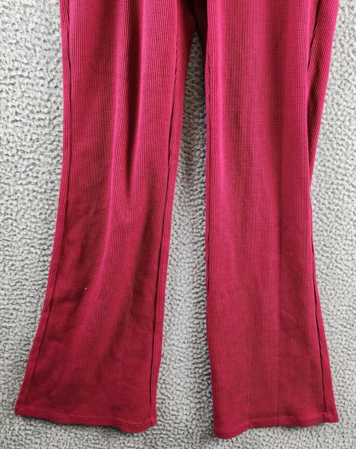 Calvin Klein Performance Thermal Flare-Leg Pants Women's S Chianti Drawstring~