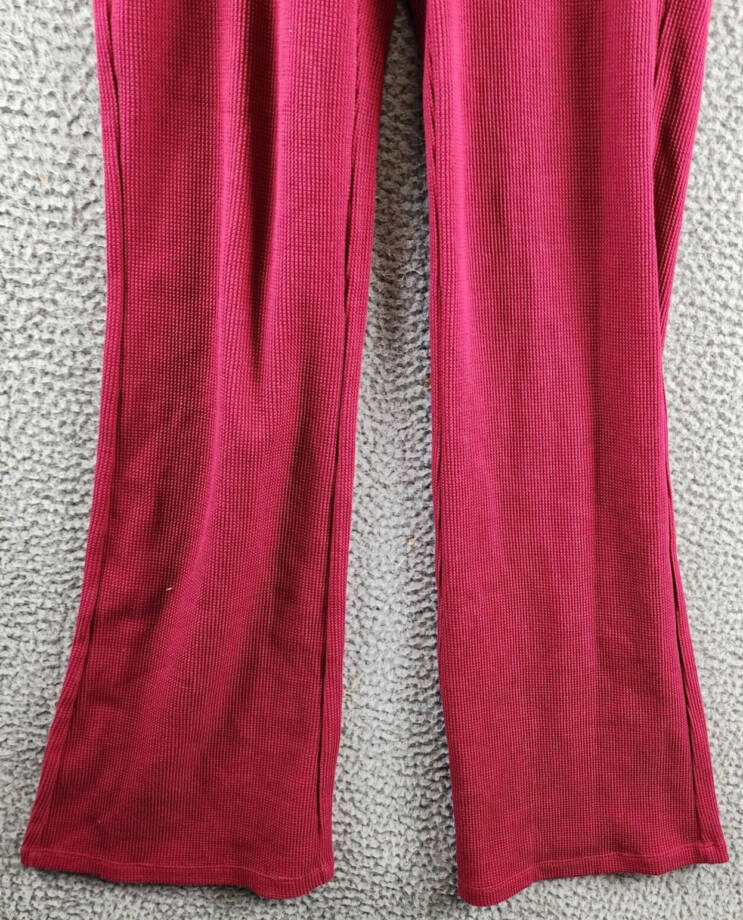 Calvin Klein Performance Thermal Flare-Leg Pants Women's S Chianti Drawstring~
