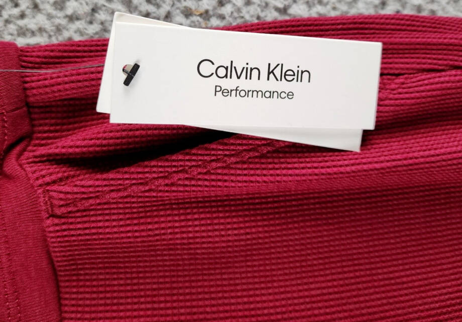 Calvin Klein Performance Thermal Flare-Leg Pants Women's S Chianti Drawstring~