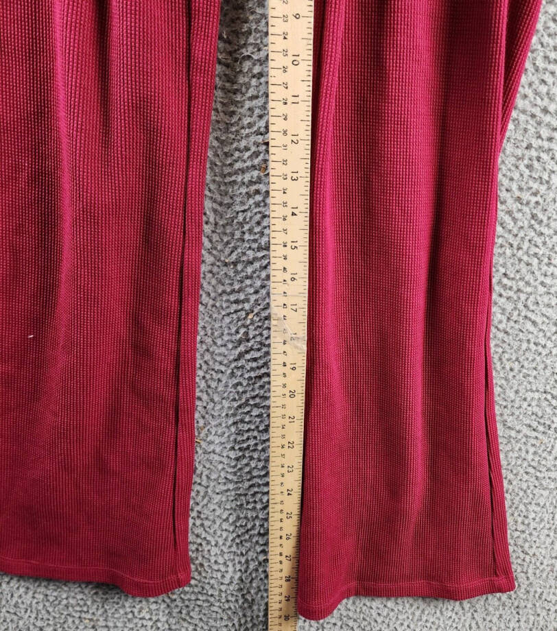 Calvin Klein Performance Thermal Flare-Leg Pants Women's S Chianti Drawstring~