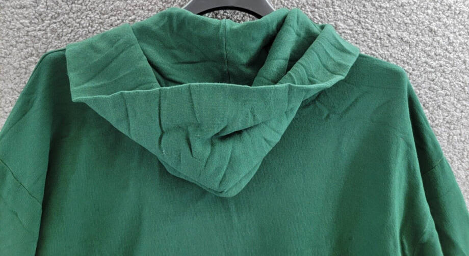 Monrow Super Soft Fleece V-Neck Hoodie Women's L Evergreen Kangaroo Pockets L/S