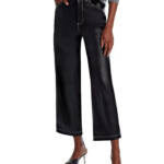 Blanknyc Faux Leather Cropped Pants Women's 27 City Bound Zip Fly Button Closure