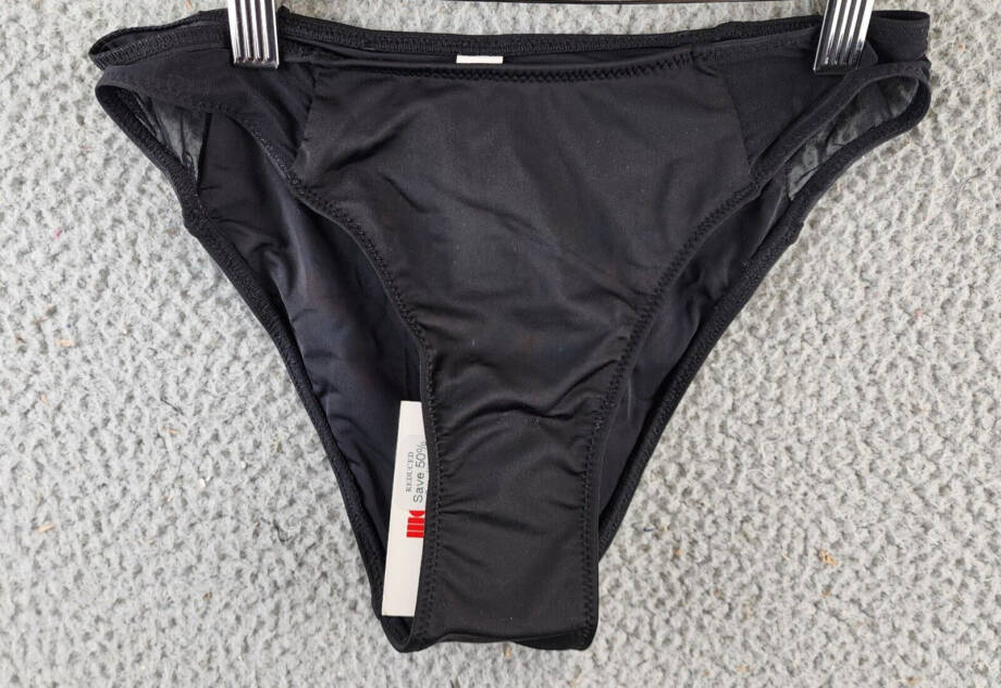 Solid & Striped The Emily Mesh Inset Bikini Bottoms Women's S Black Pull On