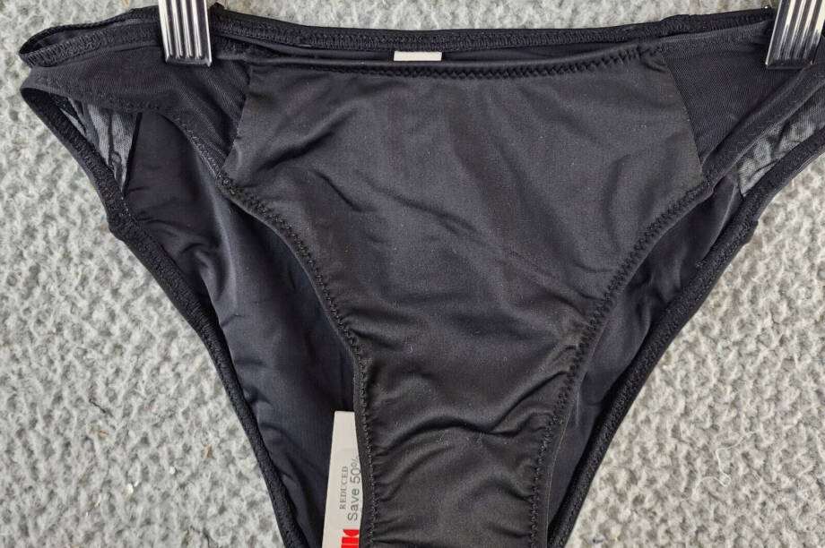 Solid & Striped The Emily Mesh Inset Bikini Bottoms Women's S Black Pull On