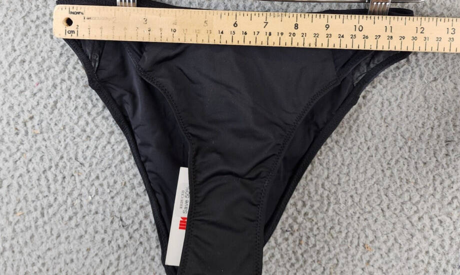 Solid & Striped The Emily Mesh Inset Bikini Bottoms Women's S Black Pull On