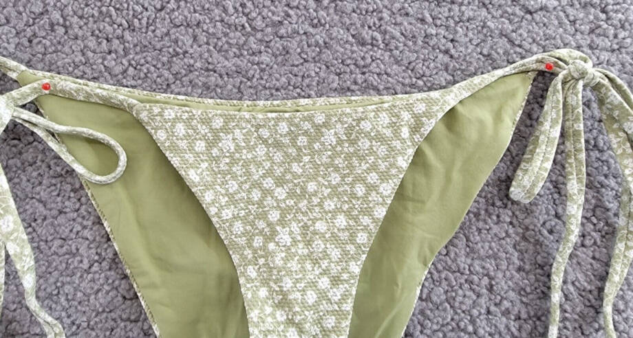 Eberjey Sadie Bikini Bottoms Women's XS Garden Floral Side Tie Strap Closure