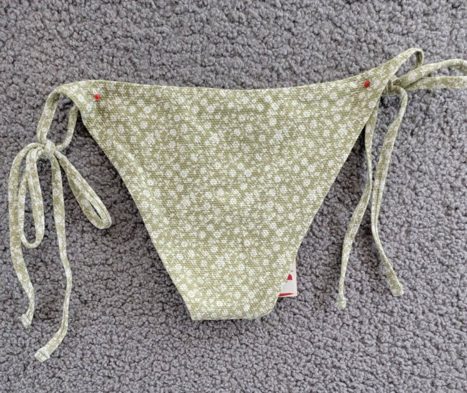 Eberjey Sadie Bikini Bottoms Women's XS Garden Floral Side Tie Strap Closure