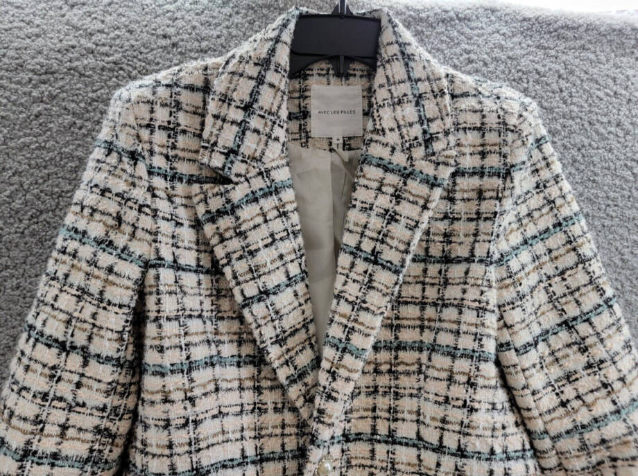 Avec Les Filles One-Button Blazer Women's M Blush Button Closure Long Sleeves