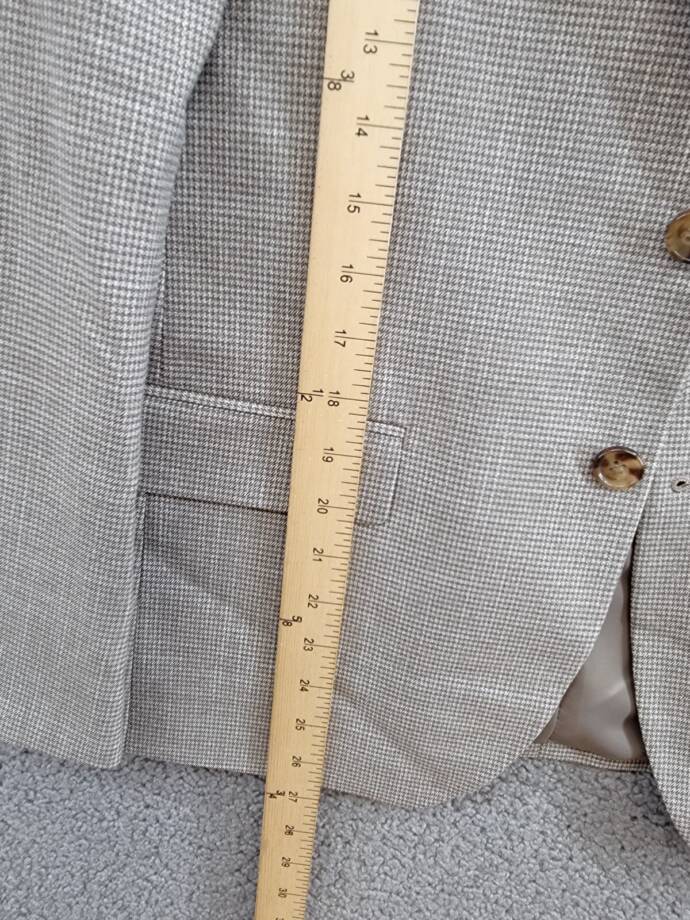 B By Brooks Brothers Classic Stretch Suit Jacket Big Boys 16R Brown/Cream L/S