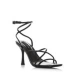 AQUA Arlow Ankle Strap High Heel Sandals Women's 9.5 Black Buckle Strap Closure